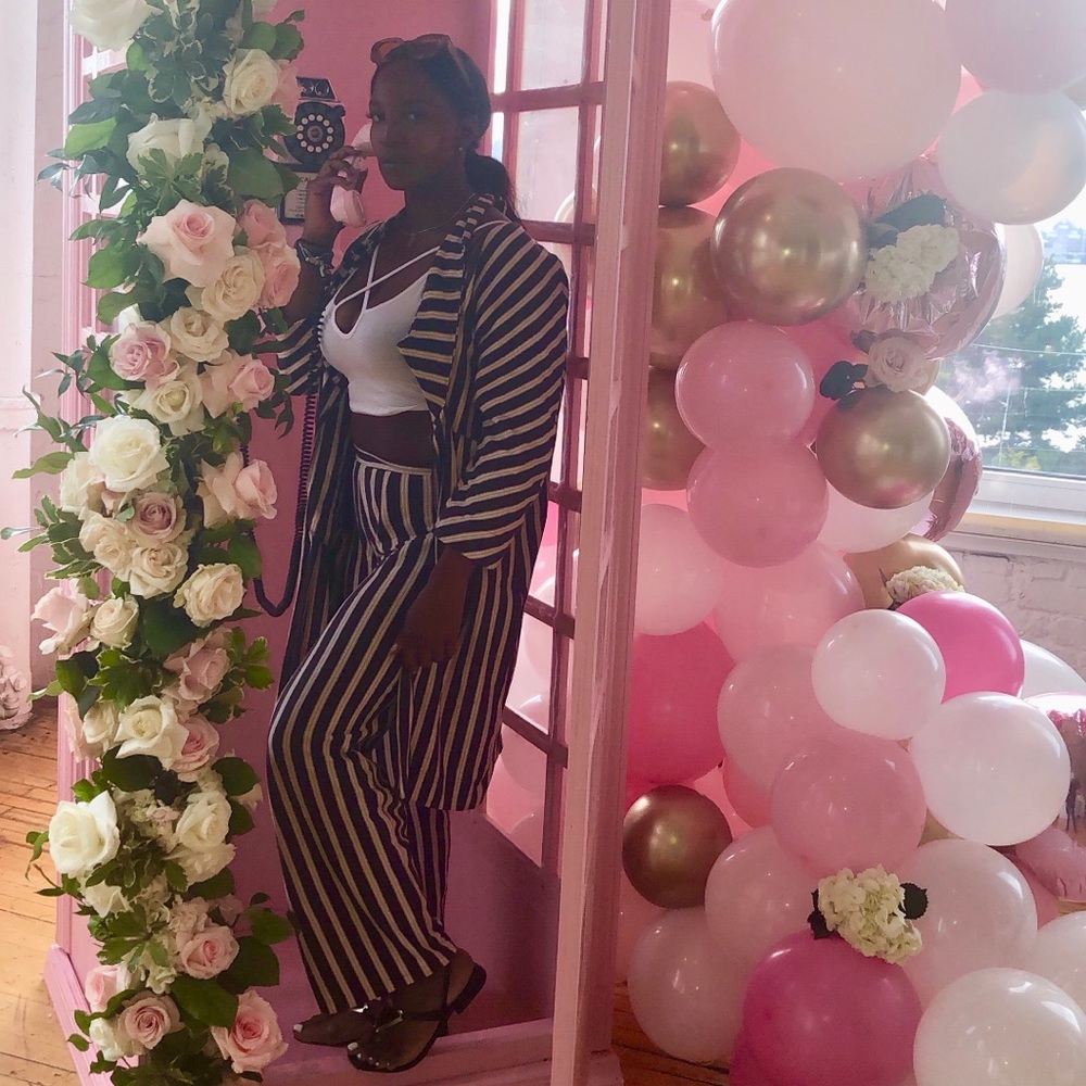 Pull & Bear Wide Leg Linen Pants & Kimono Set S